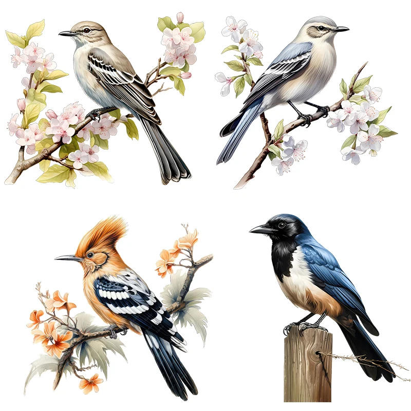 Three Ratels QN32  lovely Bird Art Wall Sticker for Home Decoration