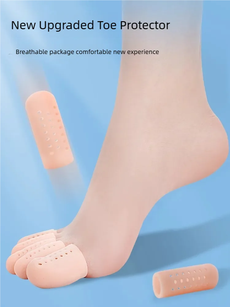 20 Buah Tabung Gel Pelindung Jari Silikon Lembut Pelindung Jari Kaki Kecil Penutup Lengan Pereda Nyeri Jagung Alat Perawatan Kaki Pemisah Jari Kaki