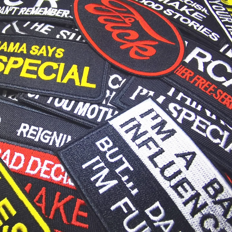10/20/30/50 stücke viel Patches für Kleidung Eisen auf Buchstaben nähen blau rot gold schwarz weiß gestickte Packung Bulk Großhandel Sets gemischt – Detail 9