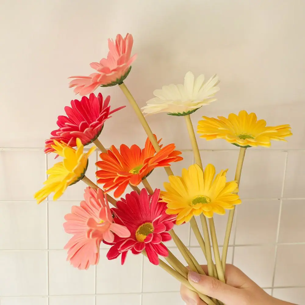 1/3pcs Daisy Flower Artificial Flowers Bouquet for Indoor Table Home Vase Decor Fake Flowers Garden Wedding Decoration Outdoor