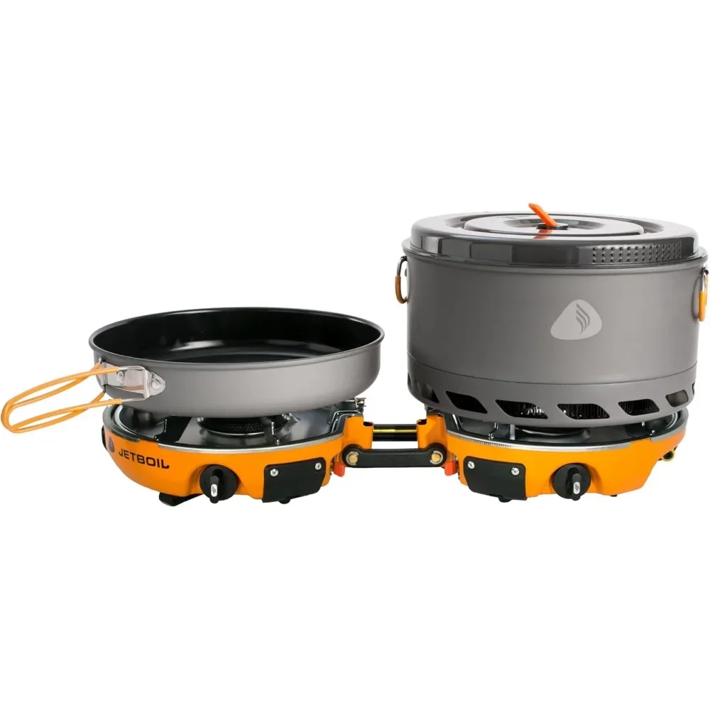 

Backpacking and Camping Stove Cooking System with Camping Cookware