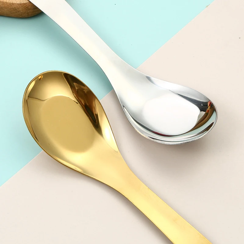 Cucchiaio da appendere alla parete con manico creativo cucchiaio da tavola per bambini in acciaio inossidabile cucchiaio da tè cucchiaio da caffè cucchiaio per mescolare stoviglie Party
