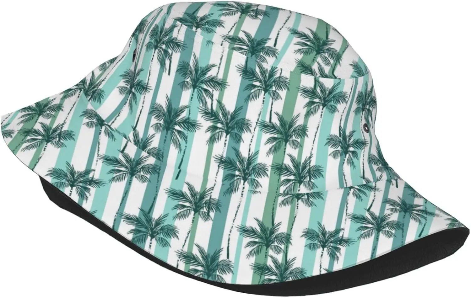 Unisex Tropical Palm Tree Bucket Hat Beach Sun Hat Aesthetic Hawaii Fishing Hat for Men Women Teens