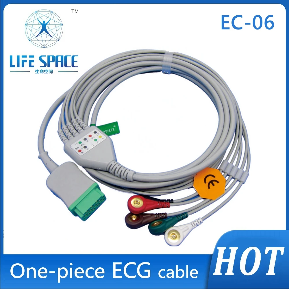 

Ecg Cable Compatible GE:DASH,SOLAR,PRO AHA/IEC 3 Lead 5 Leads Snap Clip Grabber for Ecg Electrocardiograph Patient Ecg Monitor