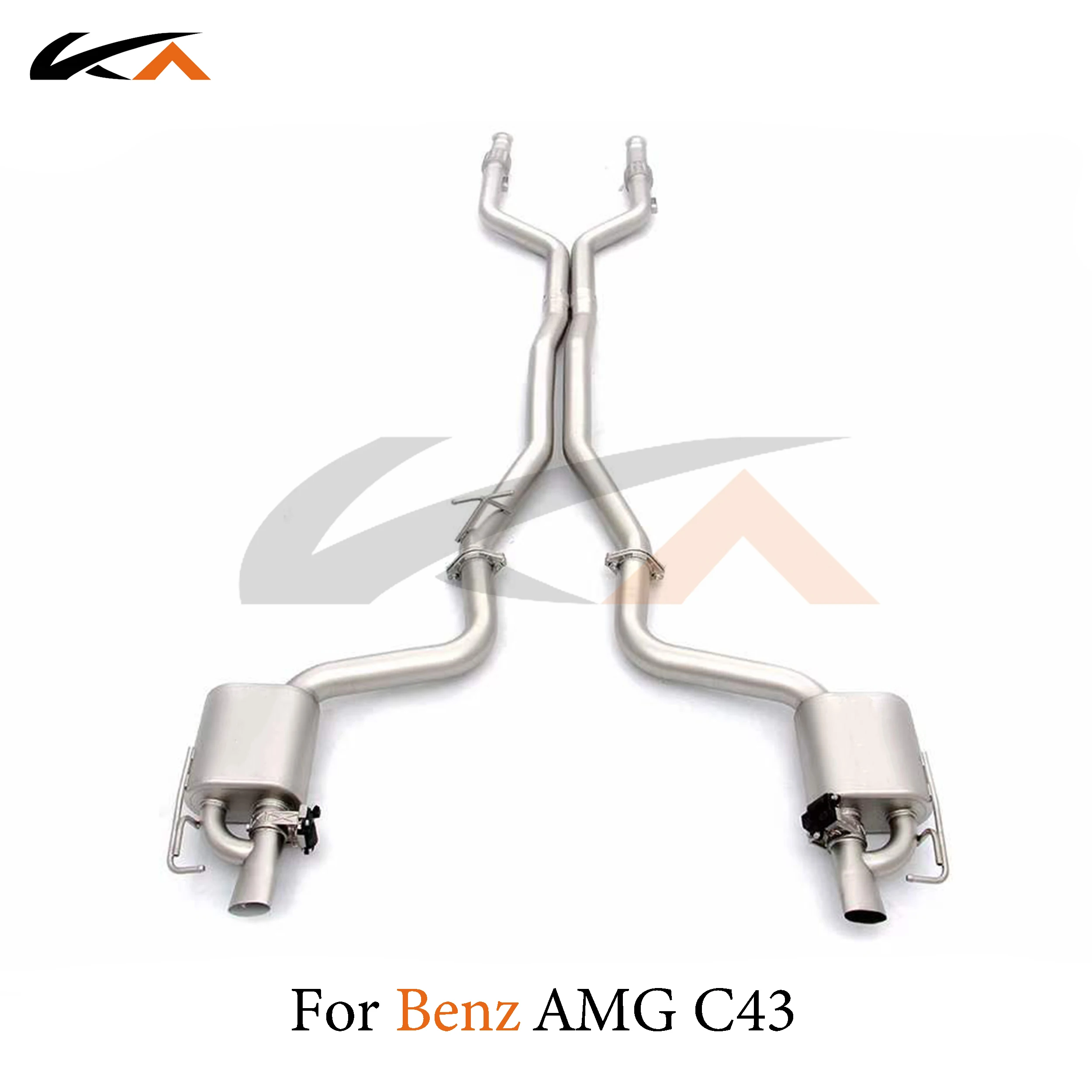 

KA Tuning exhaust system parts stainless catback for Mercedes-Benz AMG C43 3.0T rear section performance muffler valve