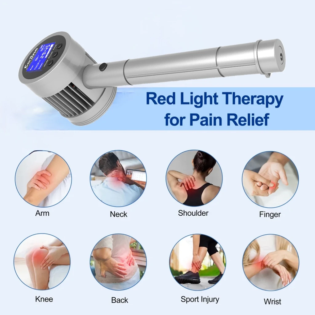 

HLKGO Red Light Device 650nm 808nm for Muscle Pain Relief, Sciatica, Frozen Shoulder, Knee & Joint Pain Healing