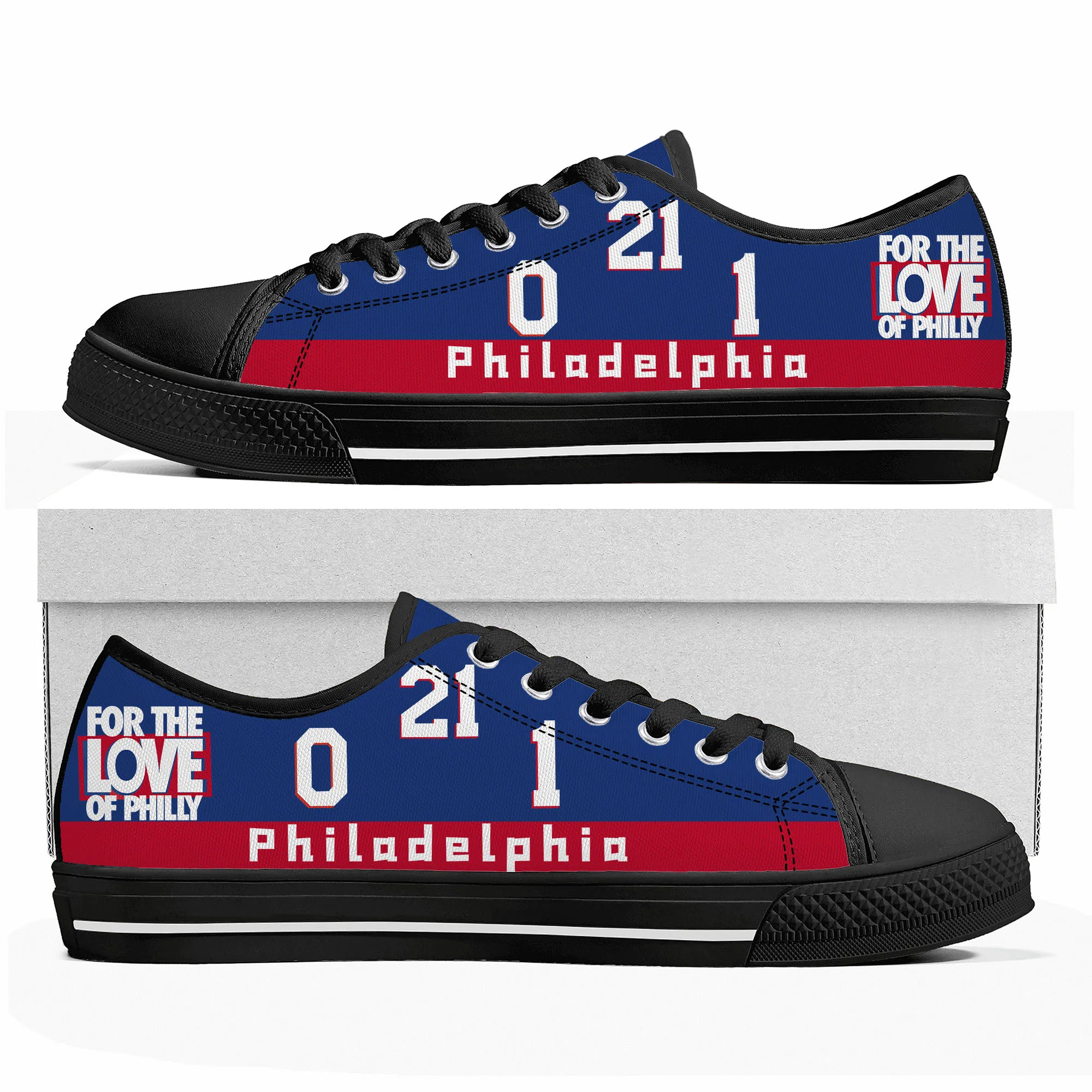 Philadelphia Number 21 1 0 For the Love of Philly Low Top Sneakers Mens Womens Teenager Canvas Sneaker Casual Customize Shoes