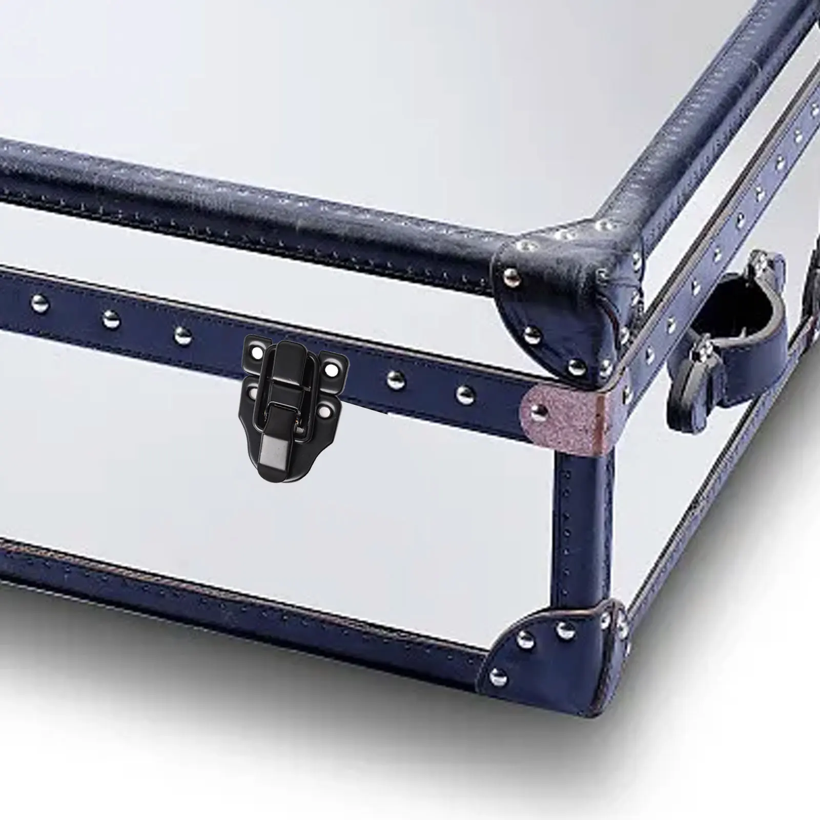 Progetti fai-da-te Cassetta degli attrezzi a becco d'anatra Serrature Cassetta degli attrezzi Chiusura a scatto Hardware robusto nero Chiusure a levetta versatili Rivestimento nero
