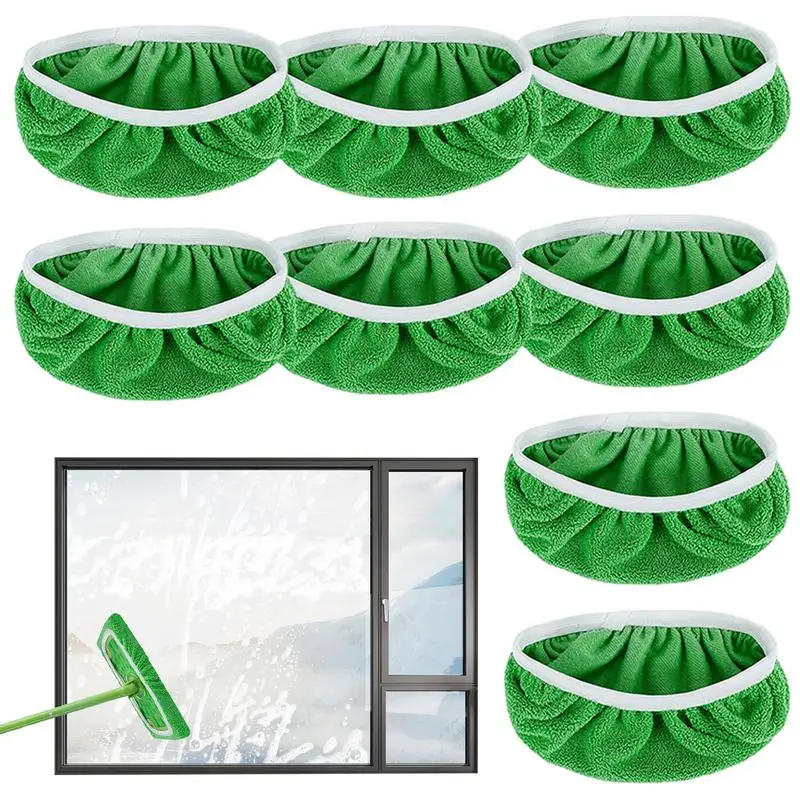 8 Pack Wet and Dry Use Flat Mop Cover Reusable Household Floor Cleaning Pads Mop Household Kitchen Living Room Cleaning Tools