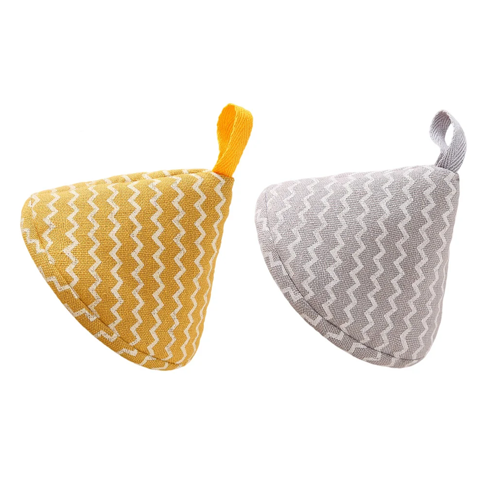 

Pan Triangle Anti-Scald Cap Handle Cover Pot Rack Heat-insulated Gloves Pans Heating