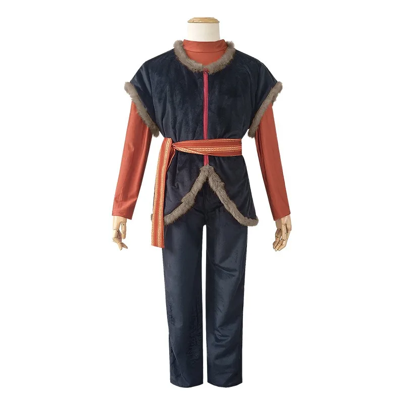 Kristoff-Costume de Cosplay pour Homme, Tenue d'Halloween, Anime COS, Spectacle sur Scène, Vêtements de Jeu en Rouleau, Ensemble Complet