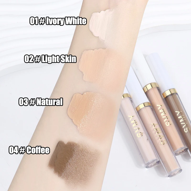 Feuchtigkeitsspendende Aufhellende Concealer-Creme Volle Deckkraft Foundation Abdeckung Akne Augenringe Ölkontrolle Flüssiger Gesichtskontur-Stift – Detail 4