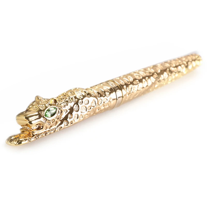 Jinhao Ancient Full Metal Golden Roller Ball Pen Panther Cheetah Advanced Collected For Writing Ink Pen Stationery JR013