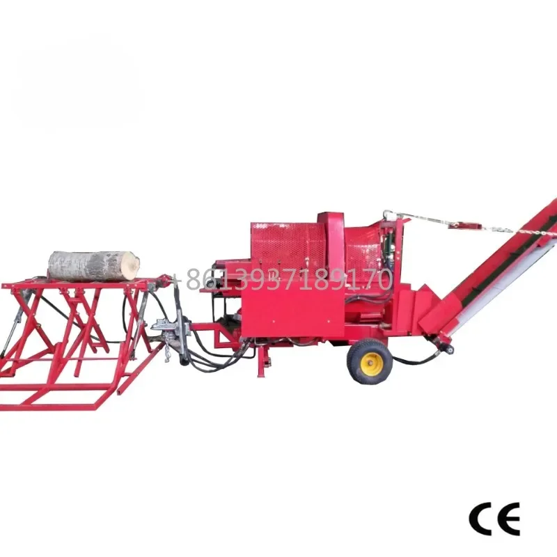 30T Hydraulic Log Splitter Firewood Processor with Gasoline Engine Farm and Home Use