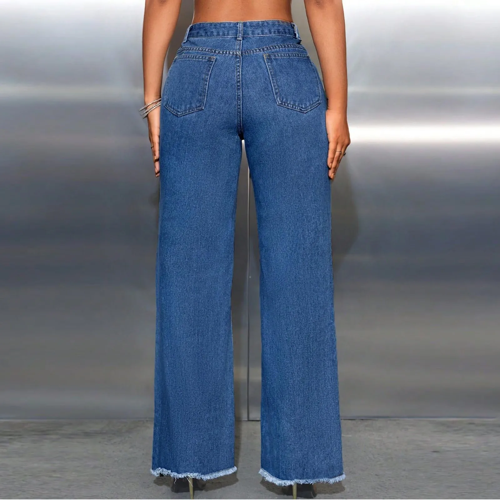 خفيفة الوزن الربيع/الخريف السراويل النساء ممزق الجينز المرأة الجينز مستقيم الساق واسعة العمل السراويل للنساء فضفاض الجينز Y2k Pantalone #3