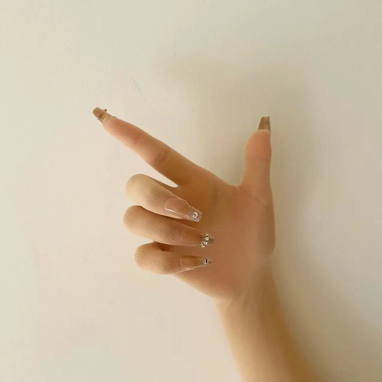 Солнцезащитный крем, сексуальные кружевные тонкие прозрачные полые дышащие длинные перчатки, бесшовные высокоэластичные однотонные женские и мужские чулки с ногтями