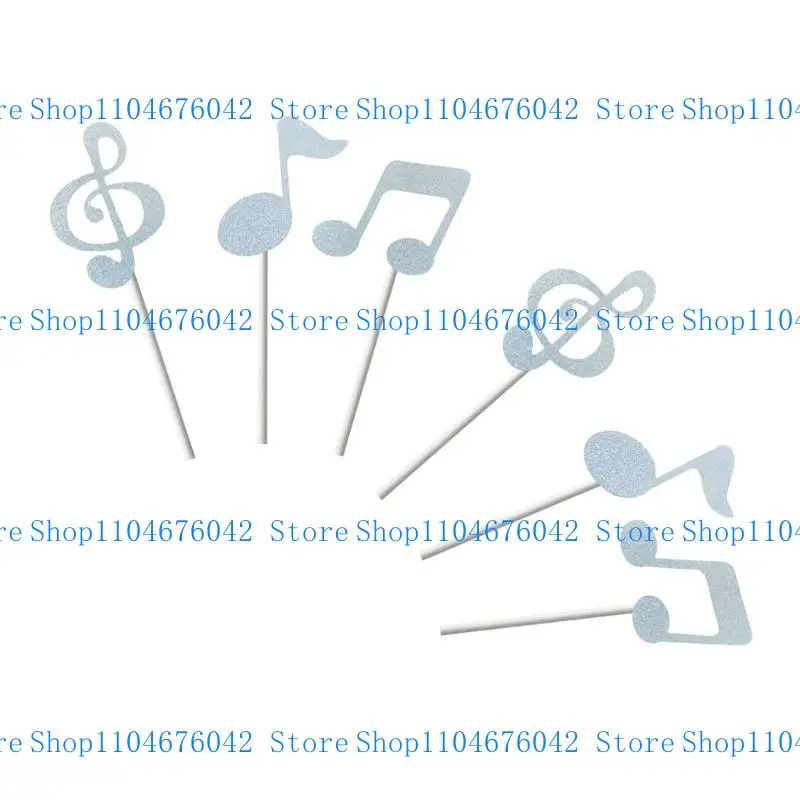 5ASD Paper 8th Note Cake Decoration Music Party Supplies Musical Cupcake Decorations