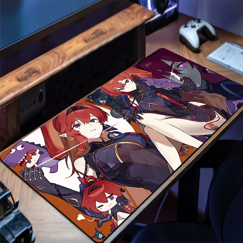 لوحة ماوس أنيمي W-wuthering Waves Yinlin مطبوعة عالية الدقة لوحة ماوس ألعاب الكمبيوتر لوحة مفاتيح ملحقات خاصة حصيرة مكتبية