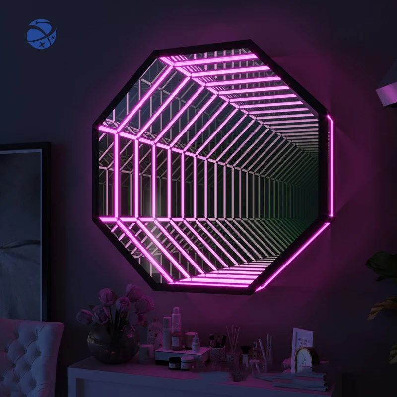 Trending products 2023 New Arrival Mirror Tunnel Light LED Night Light USB Desktop Lamp for Christmas Halloween Festival Party