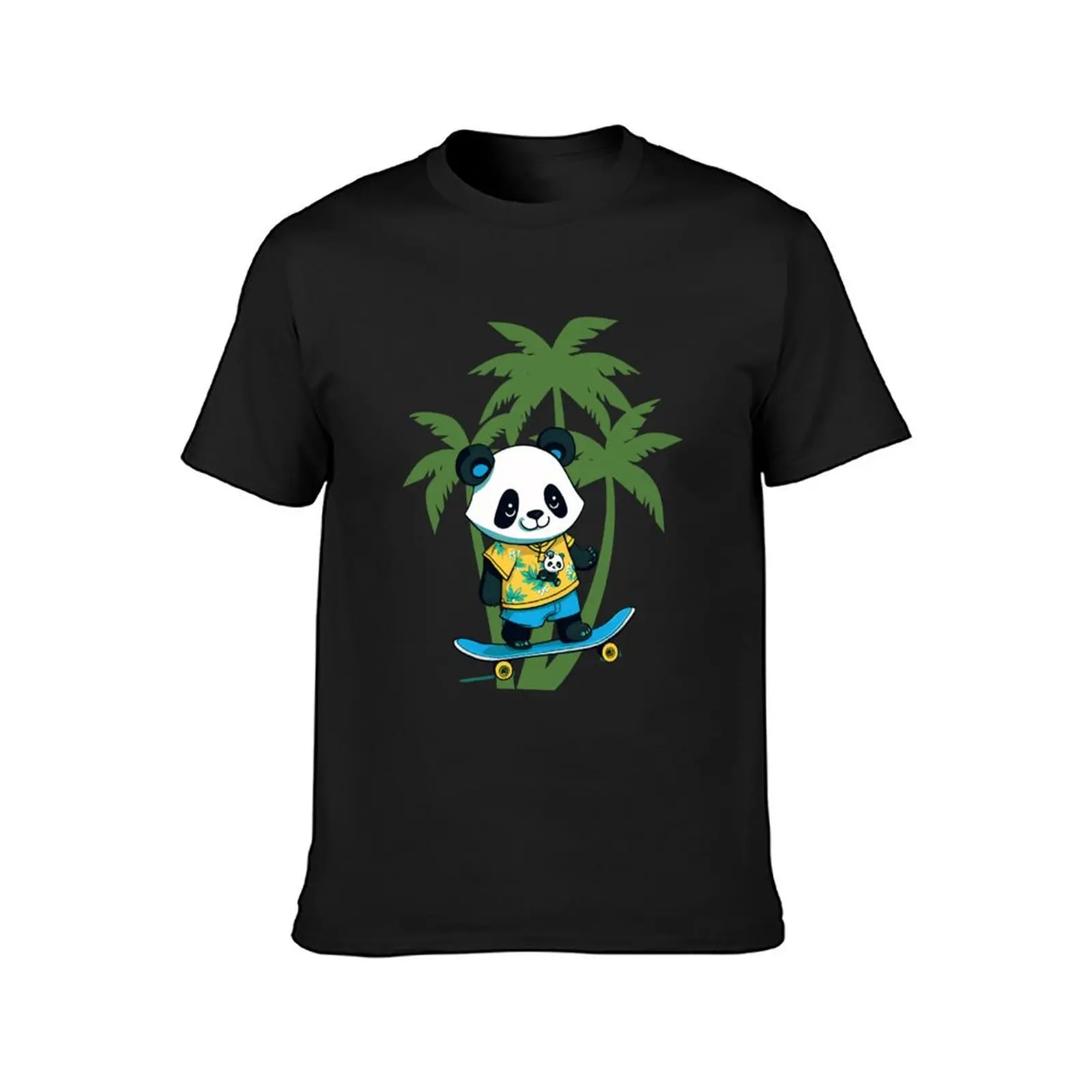 Skateboarding Panda T-Shirt summer clothes boys whites customs anime mens cotton t shirts