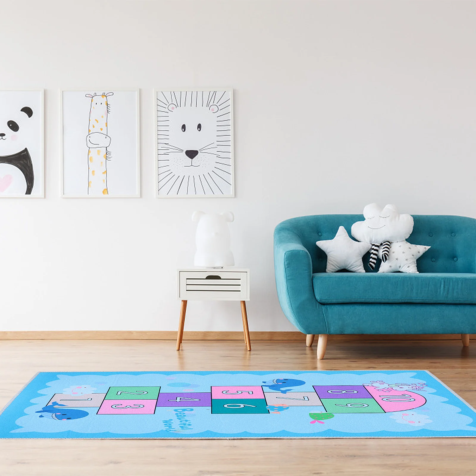 

Children Play Mat Large Size Funny Floor Room Decorative Anti-Slip Rug Indoor Outdoor Use Floor Pad