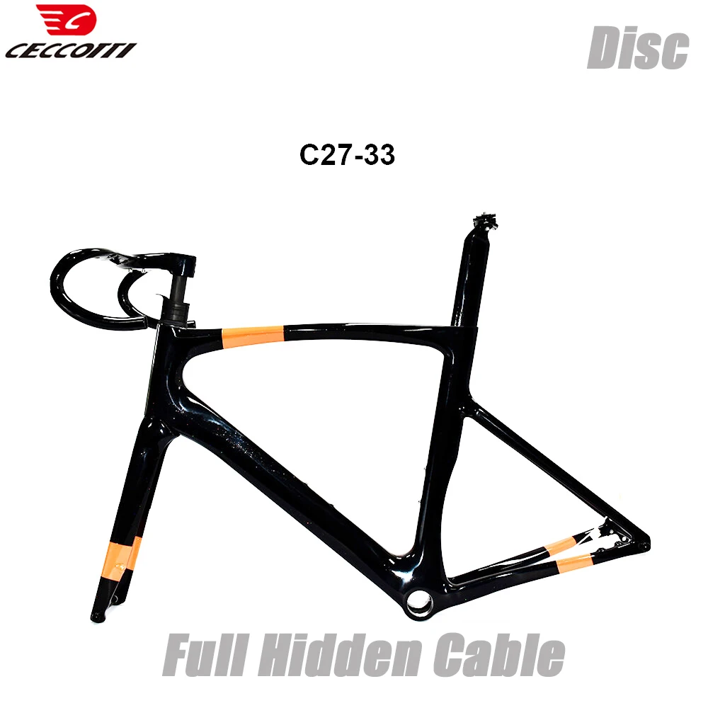 CECCOTTI RF27 Model Full Hidden Cable Road Bike Frame Customzied Color Disc Brake Road Bicycle Frameset