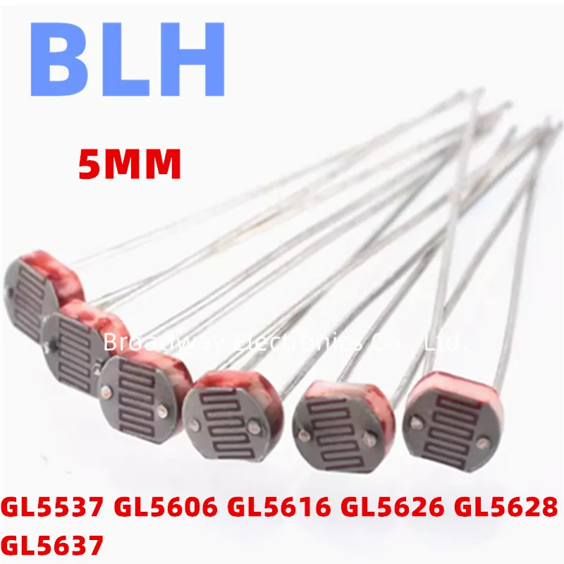 Fotorresistencia fotoeléctrica LDR, 5MM, GL5537, 5537, GL5606, 5606, GL5616, 5616, GL5626, 5626, GL5628, 5628, GL5637, 5637, 20 unidades