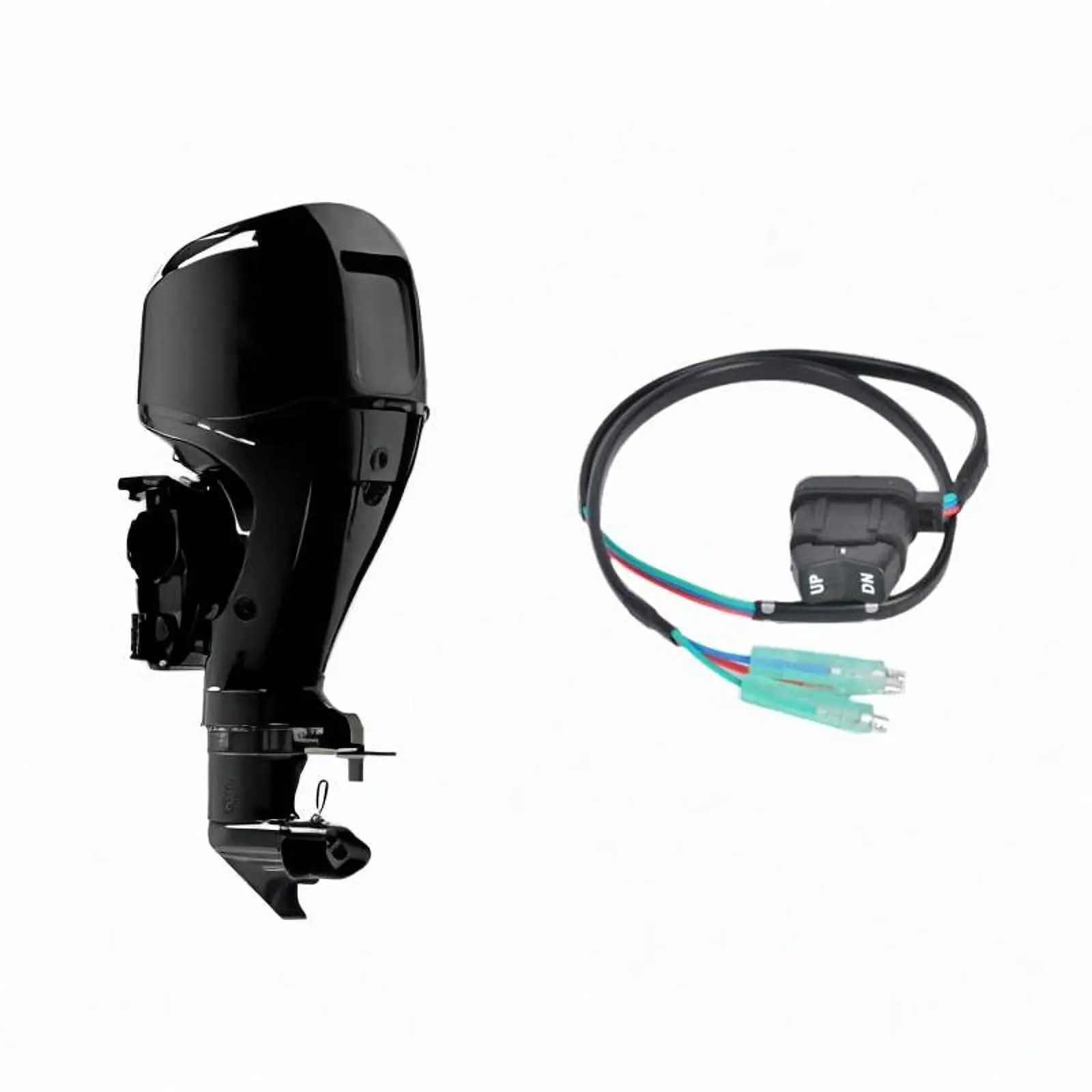 

Trim Tilt Switch Remote Control Black Plastic Cable for Power Trim Outboard Motor Installation and Repair