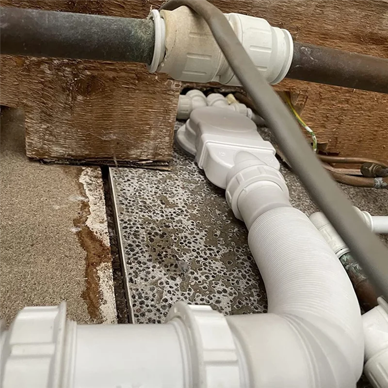 AA84 Niskoprofilowy odpływ prysznicowy Chromowany ABS Syfon podłokietnikowy Smukły odpływ 90 mm 36 l/min Przepływ wody, odpływ boczny syfonu