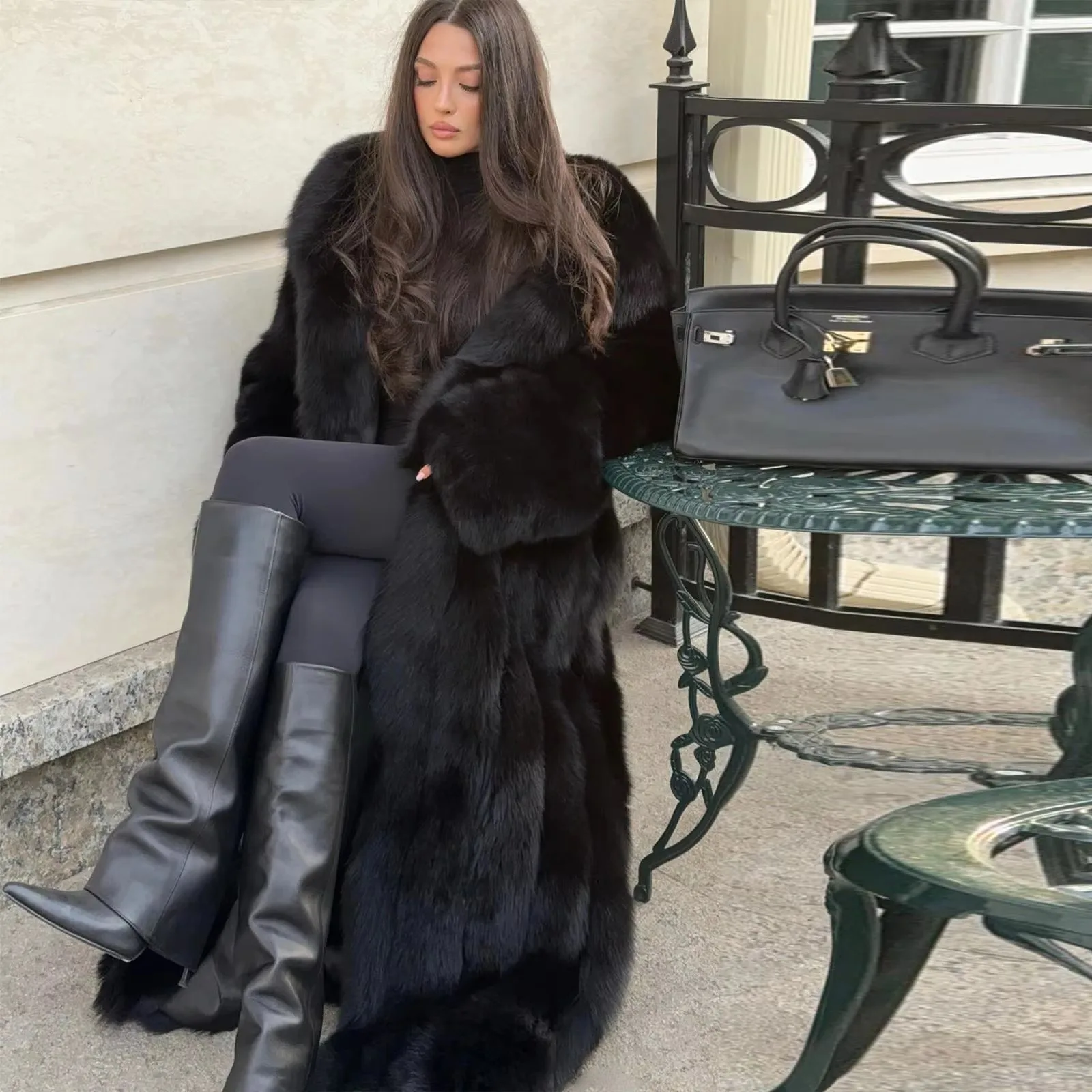 BFFUR Luxrury Real Fox Fur Coat Winter Women'S Fashion 2026 Genuine Full Pelt Women Natural Fox Coats & Long Fur Jackets