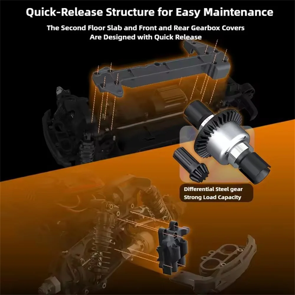 UDIRC 1610S 1/16 2.4G 4WD 80km/h Brushless RC Car LED Light Full Proportional Off-Road Climbing Truck Remote Control Vehicle Car