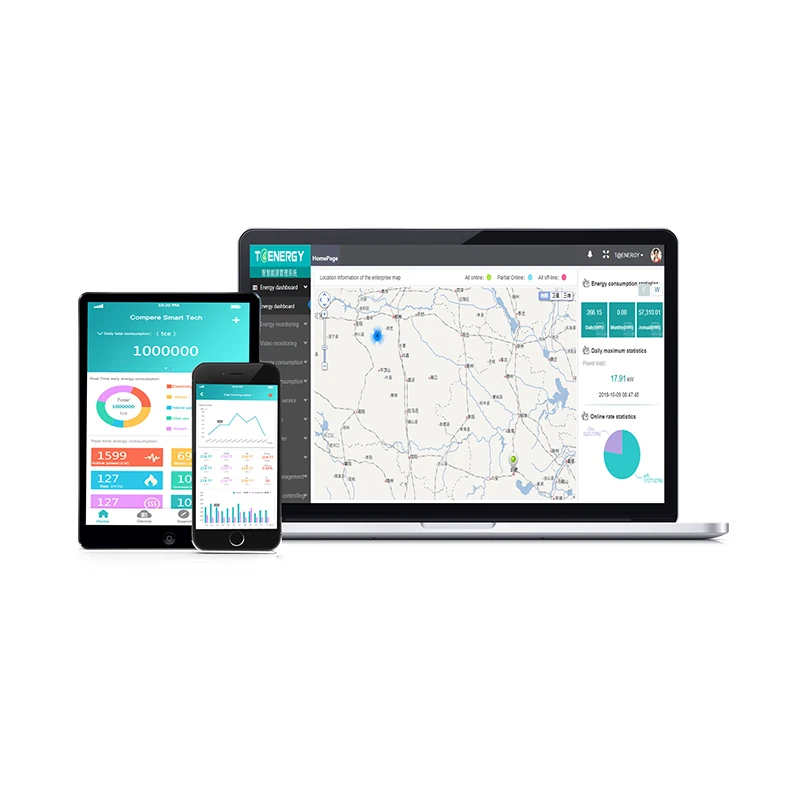 Groot scherm Gebouw Energie Power Monitor Industrieel IOT Energiebewakingssysteem