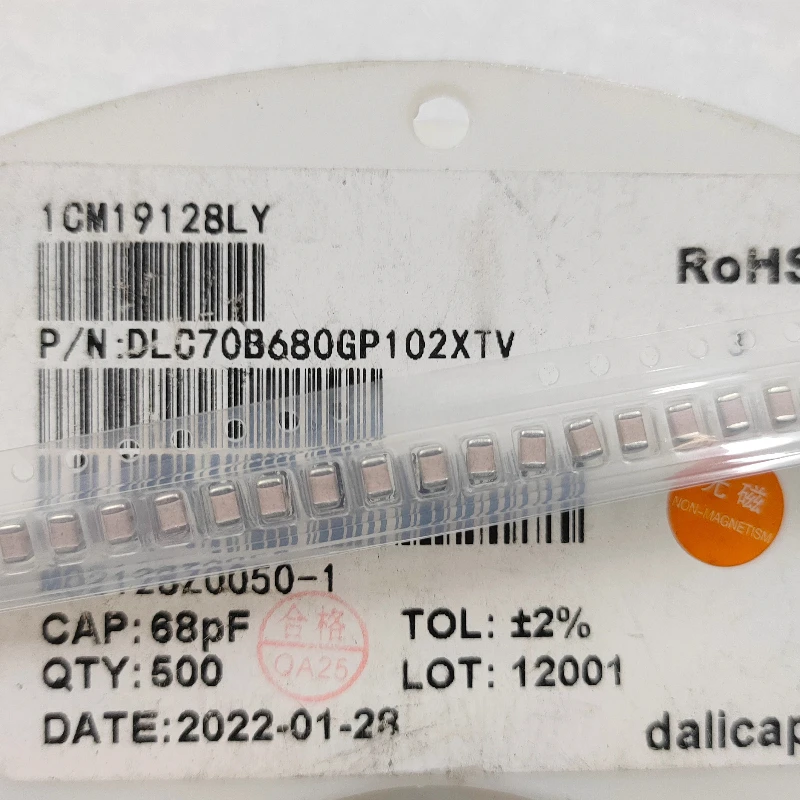 

5 шт./лот DLC70B680GP102XTV Dalicap High Q RF конденсатор 1210 68PF 1000 В 2% 800B