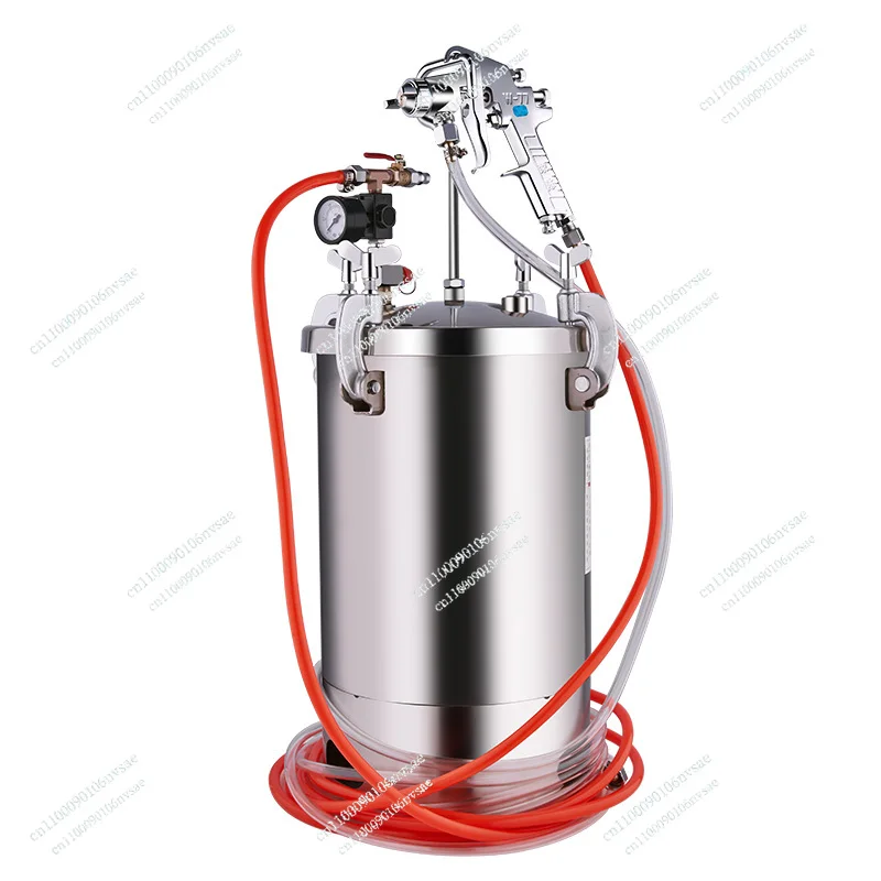 W-77 large diameter imitation marble sand in water spray gun 10 liters stainless steel pressure barrel paint latex paint