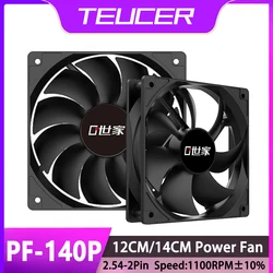 TEUCER PF-140P 12CM/14CM Power Supply Fan 2.5 Pin Desktop Computer 120/140mm Power Fan Super Silent Cooling Fan Speed1100RPMÂą10%