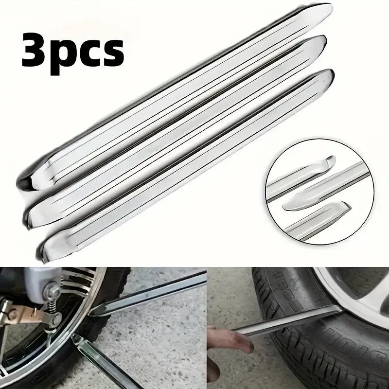 3pcs  Steel Tyre Lever Tool Set For Car Bicycle Motorcycle Tricycle Tyre Changes Essential Universal Tyre Repair Tool