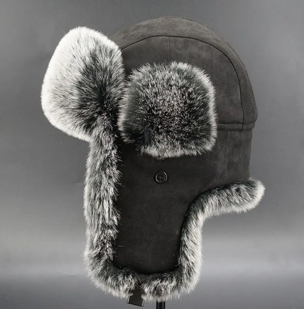 Women Men Ushanka Russian Cossack Trapper Hat Faux Fur Earflap Earflap Bonnet Bomber Hats