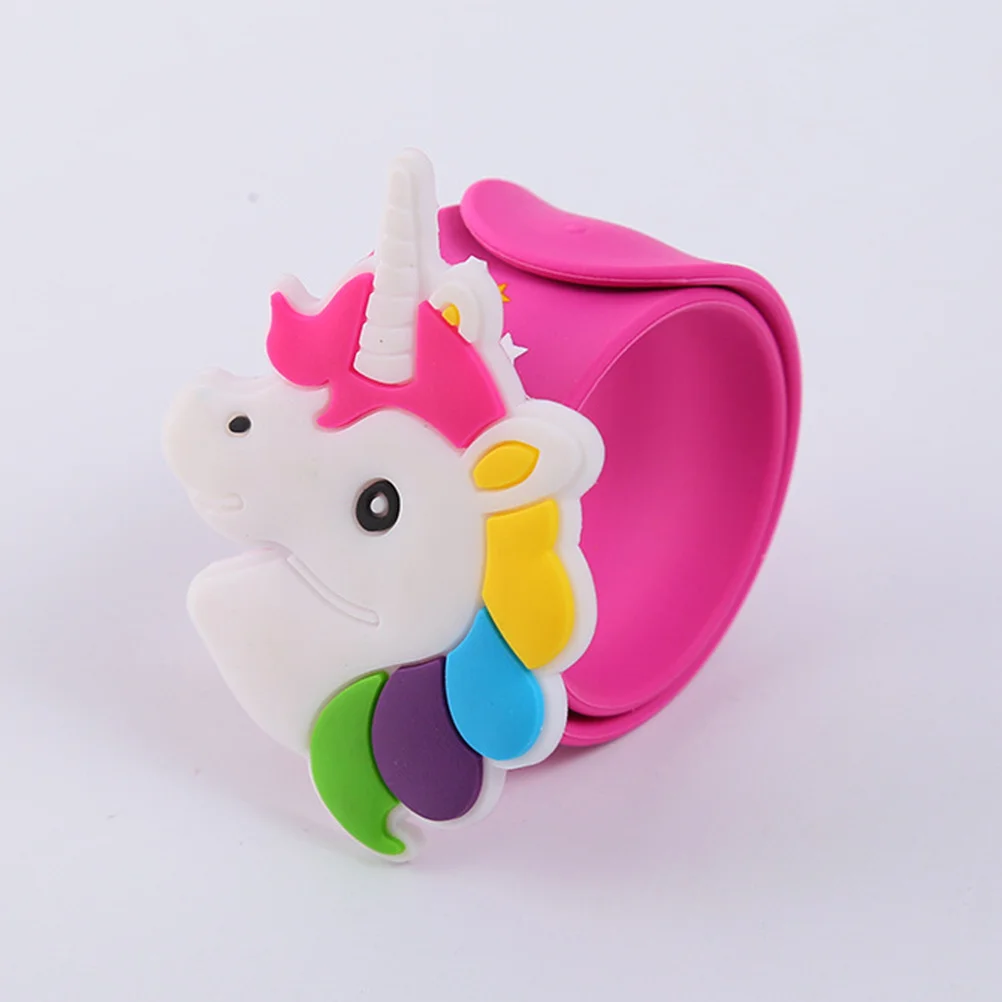 

12 Pcs Kids Bracelets Silicone Slap Party Favor Cartoon for Unicorn Wristband Toddler