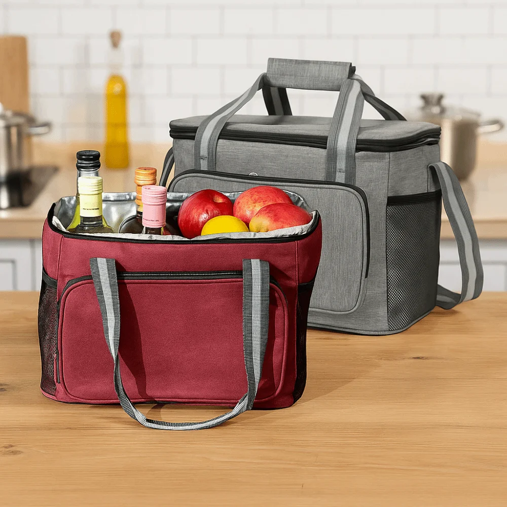 

Portable 15L Thermal Lunch Bag Handheld Thickened Insulated Cooler Bag Waterproof Large Capacity Cooler Lunch Box Travel