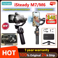 Hohem iSteady M7 M6 3-Axis Handheld Stabilizer hohem m7 Gimbal for Smartphone w Magnetic Fill Light Face Tracking