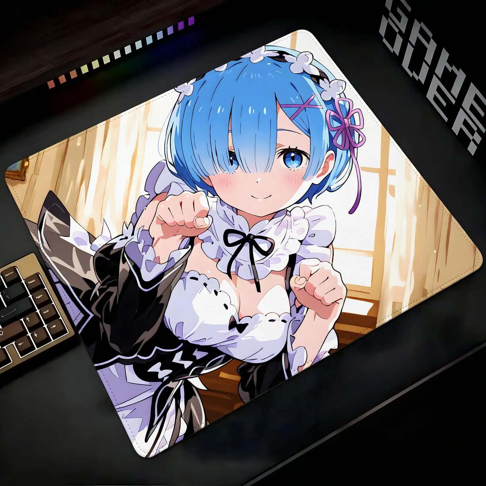 Mouse Pad Regular gaming mouse pad Office mouse pad Laptop desk mat Stitched edge S/M/L size mouse pad  Anime Re Zero Rem