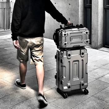De Nieuwste Bagage Ins Mannen Vrouwen Studenten Trolley Koffer 20/24/28 Boarding Case Fashion Pc Koffer Ultralichte gecontroleerd Doos