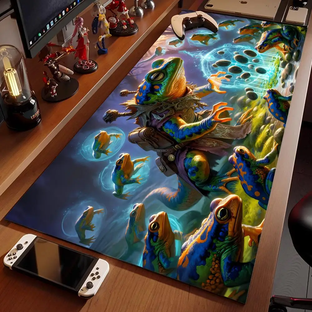 Magic playmat gathering gaming mat Frog Wizard theme anime desk mat pc accessories 30X60cm mouse pads frogs mousepes magic rug