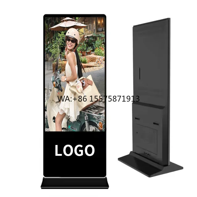 2025 IR Digital LED Kiosk 43/55/65 Inch LCD Touch Screen Floor Standing Panel for Supermarket Subway Shopping Mall Animation