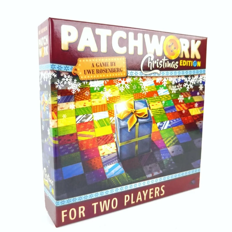 

Новая лоскутная рождественская настольная игра для двух игроков, забавные игры для вечеринок, бумажные карты, английская версия, патч-воины, стратегические настольные игры