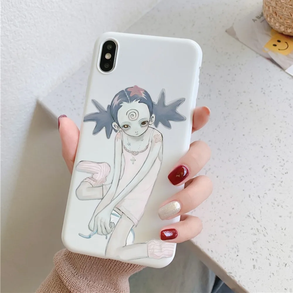 Aya Takano Phone Case For IPhone 14 11 12 13 Mini Pro Xs Max 8 7 6 6S Plus X XR Solid Candy Color Case