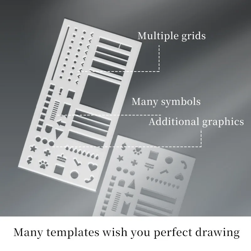 1Pcs Handmade Ledger Plan Calendar Template Transparent Ruler Painting Books Creative Aids Safe Material Portable