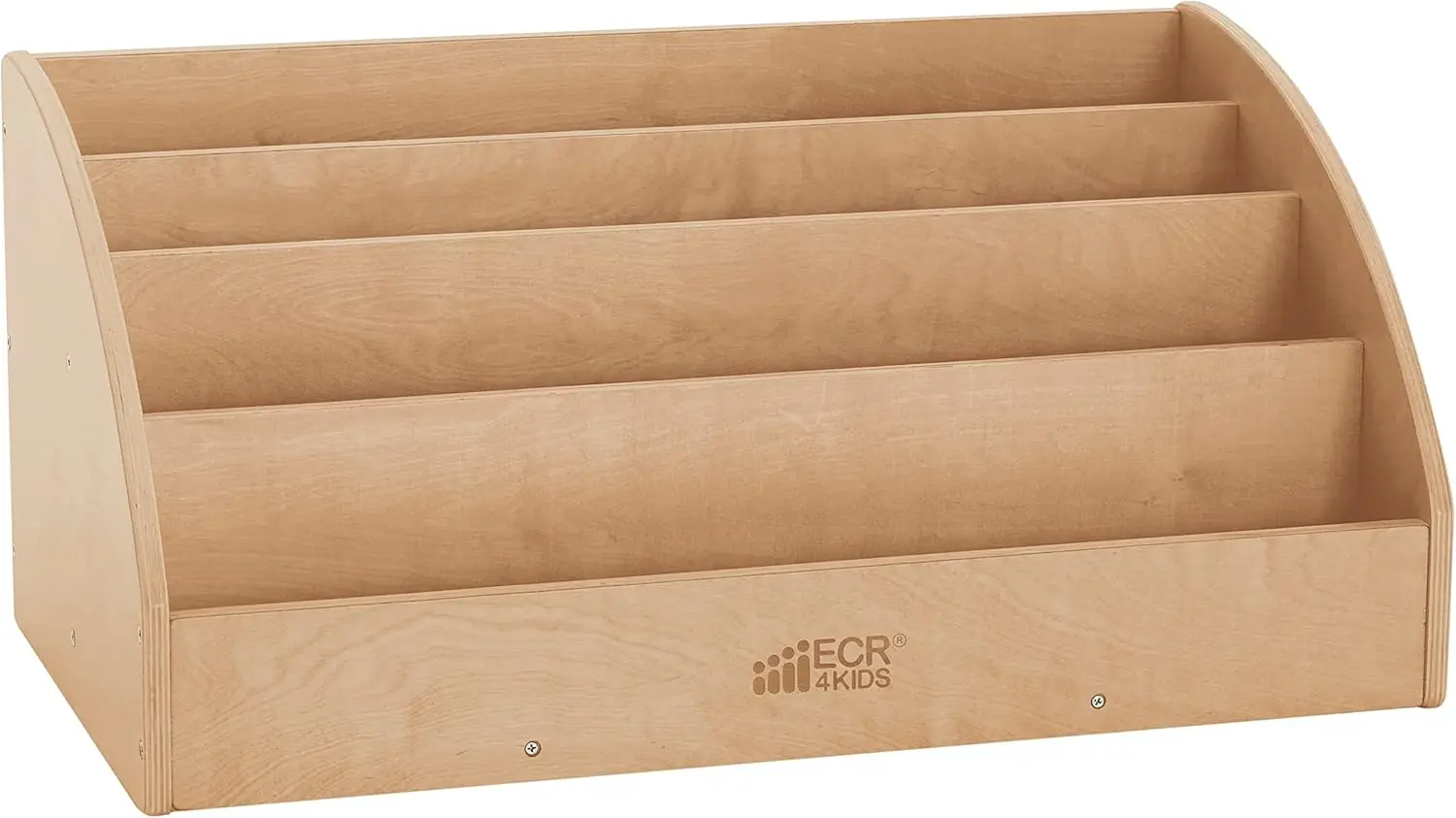 

Toddler Book Display Shelf with Natural Wood Finish, Easy Access for Kids, Durable and Safe Design