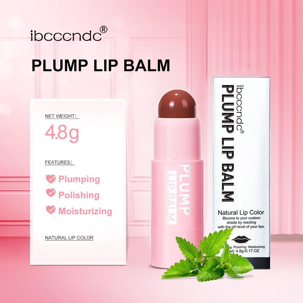 ibcccndc 4-Farben-vollständig aufpolsternder Lippenbalsam, getönter Lippenbalsam, praller, verbessernde und feuchtigkeitsspendende Lippenfeuchtigkeitscreme, formuliert mit Peptid