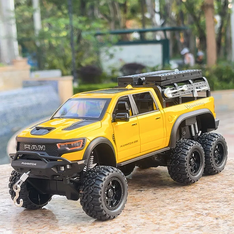 Nouveau modèle de voiture en alliage Mammoth 1000 TRX Picku 1:24, son et lumière, jouet à collectionner pour enfants, cadeau d'anniversaire